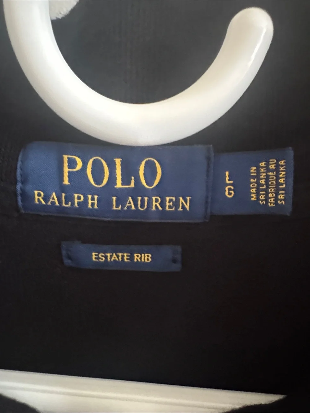 Polo by Ralph Lauren Black Quarter-Zip Sweater with Pony Logo